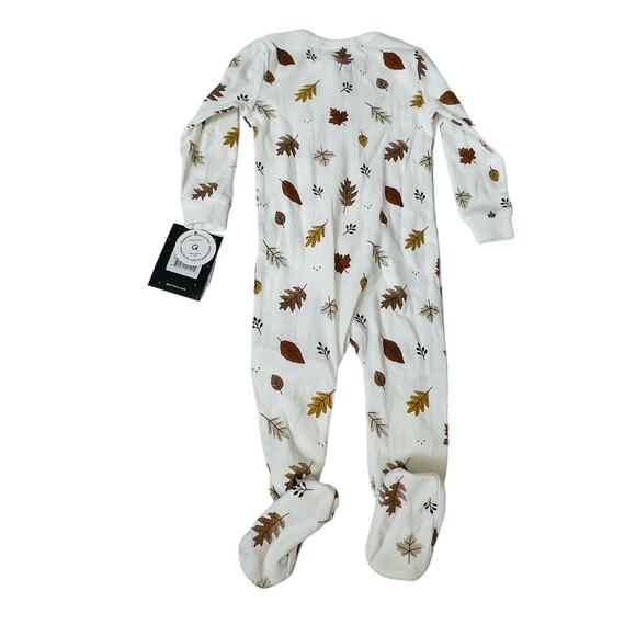 NWT Petit Lem 9M Fall Leaves Footie - Picture 5 of 6
